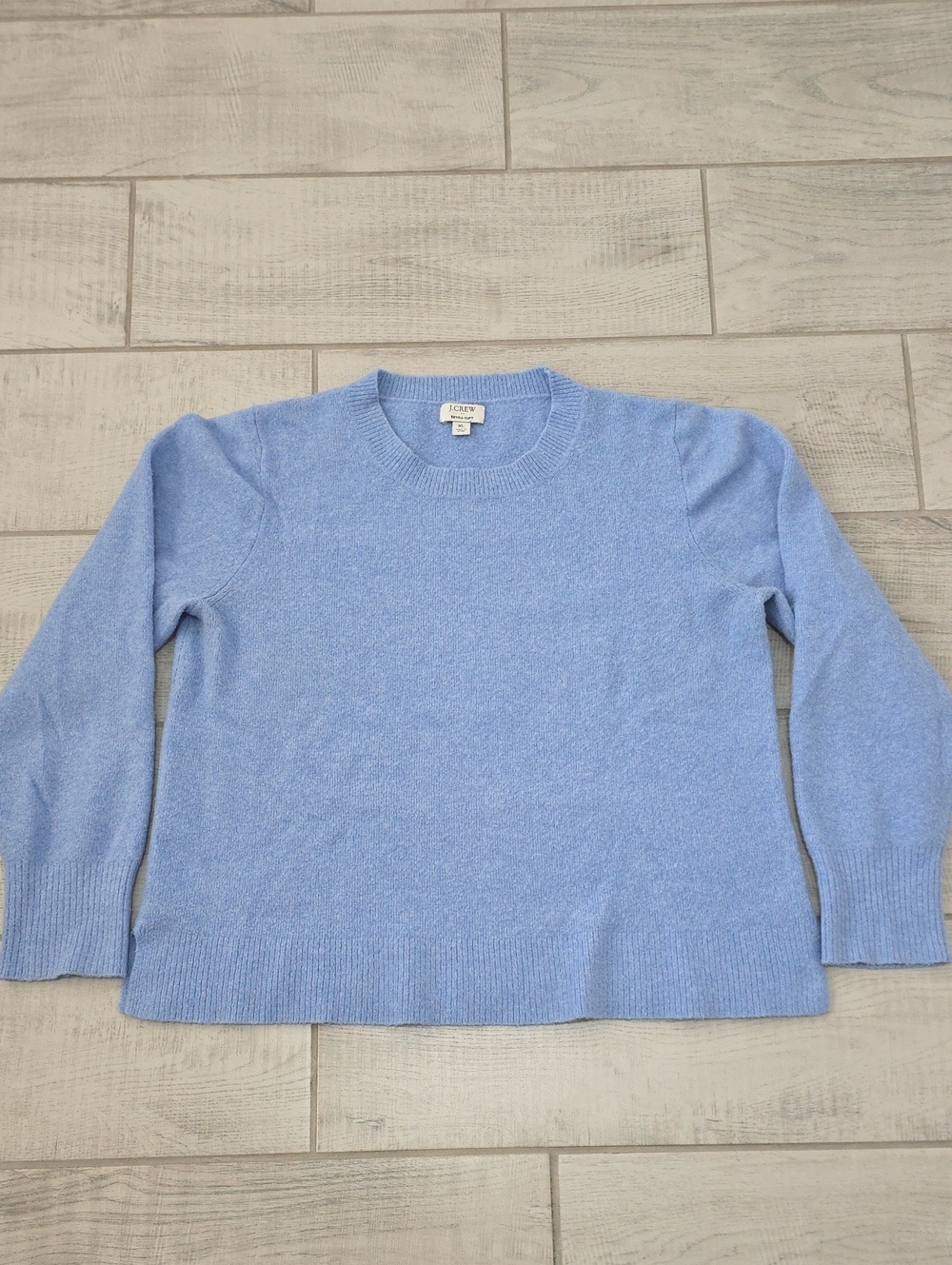 J.Crew Extra-Soft Womens Size XL Wool Blend Crewneck Sweater Purple Cozy